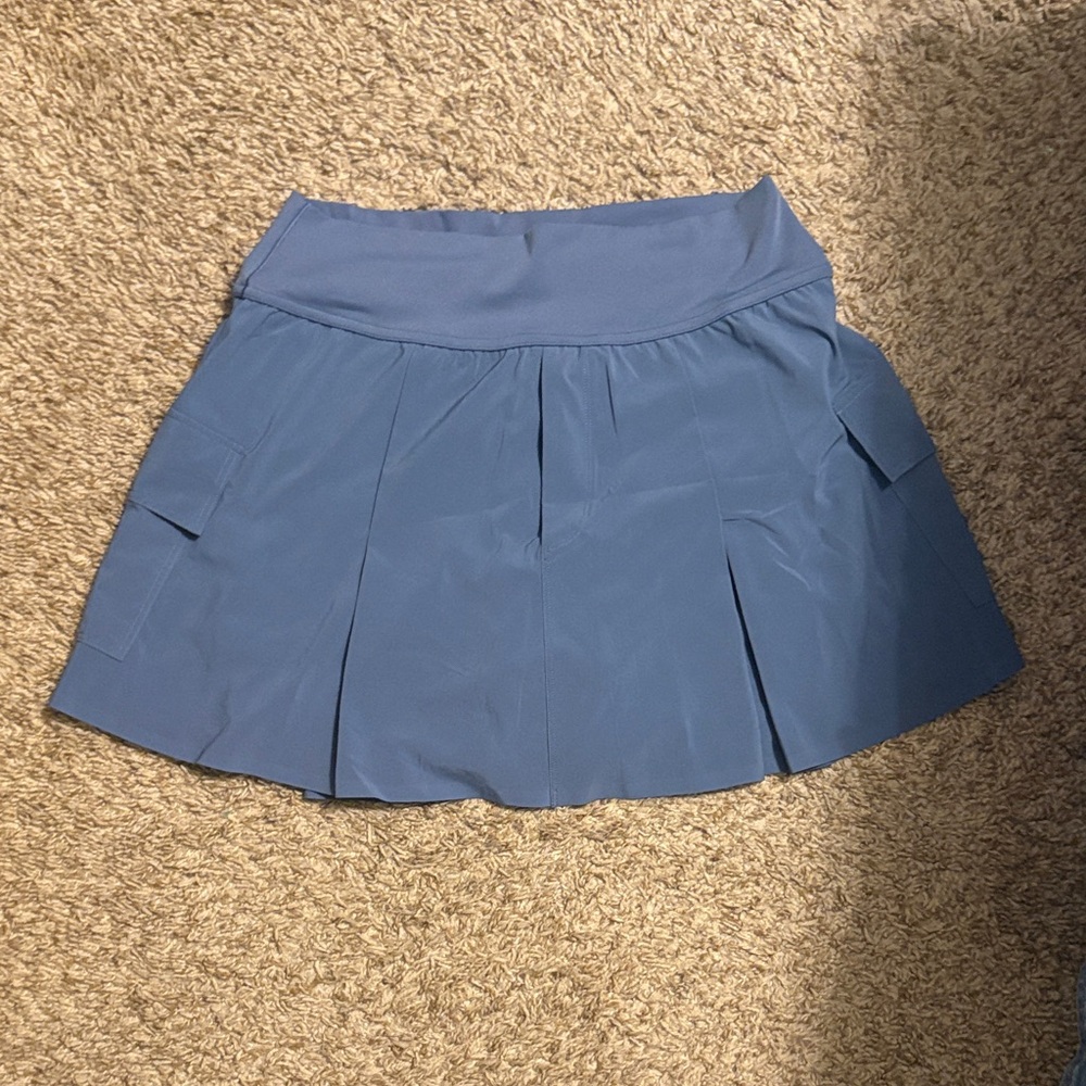 Aerie Blue Pleated Skirt